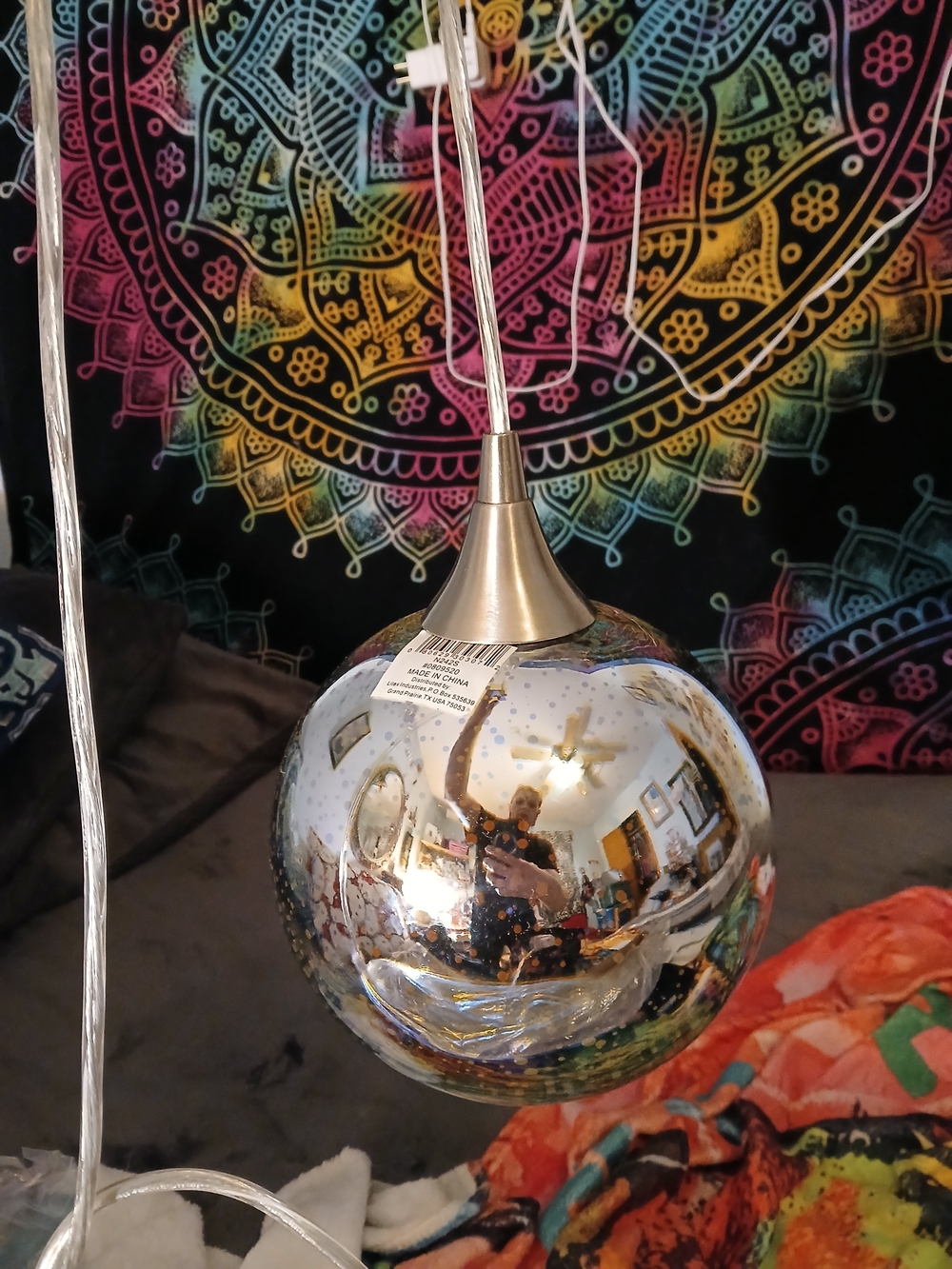Mix & Match Silver Explosion Pendant Light Shade Globe - Picture 4 of 10